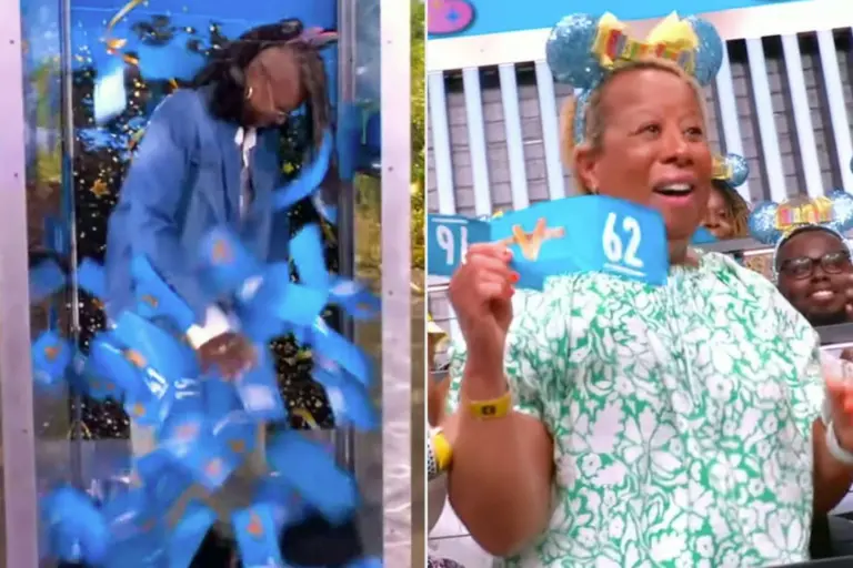 Whoopi Goldberg enfrenta vientos caóticos para regalar un viaje a Disneyland