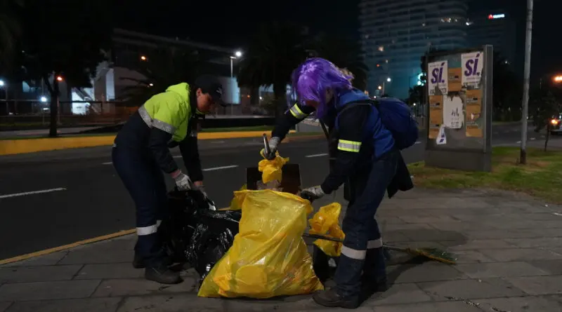 Operativo de limpieza en el Estadio Atahualpa- Últimas noticias Ecuador
