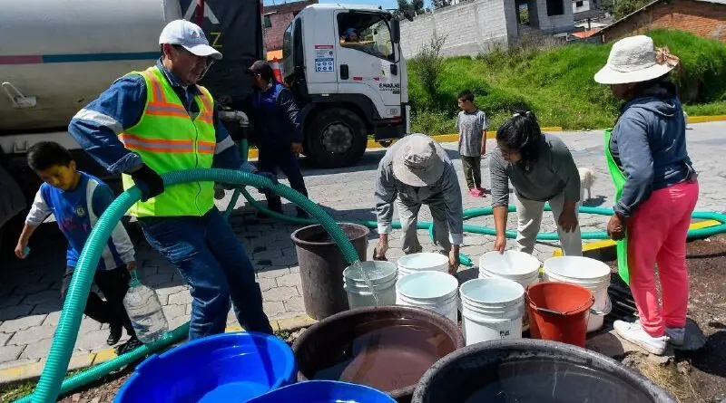 Distribución de agua en Alangasí, La Merced y Píntag- Últimas noticias Ecuador