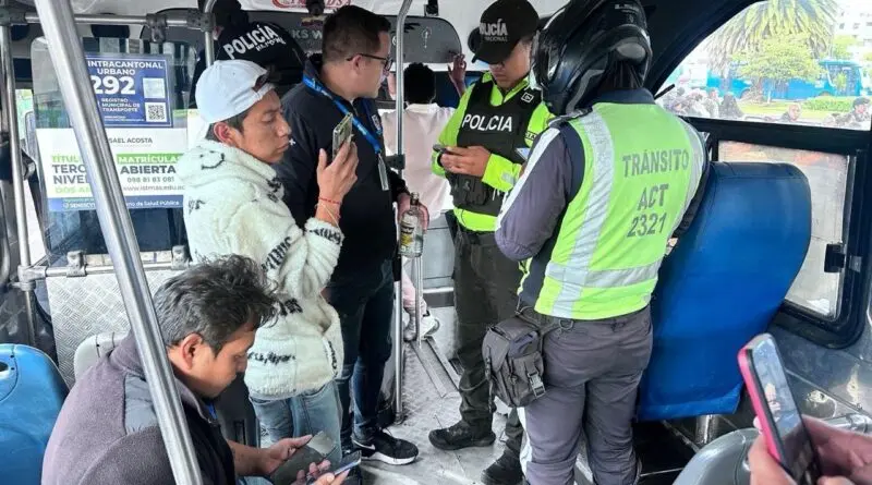 Conductor de transporte público detenido por embriaguez en Quito- Últimas noticias Ecuador