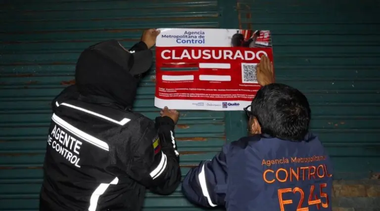 Clausuras y decomisos tras operativo en Quito